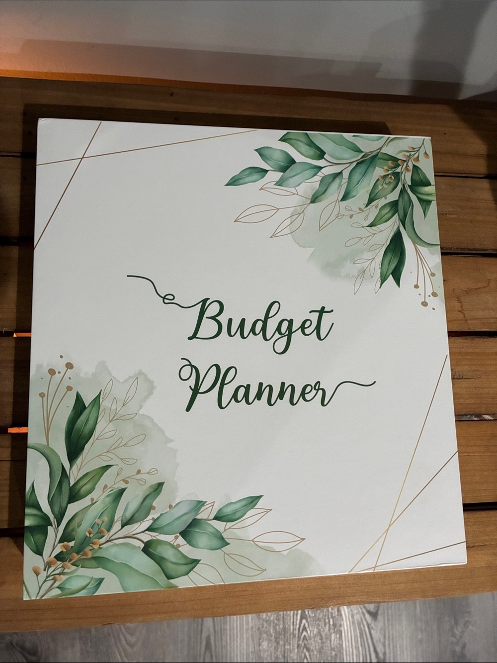 Budget Planner Spiral Notebook - Green Leaf Design - Picture 2 of 2